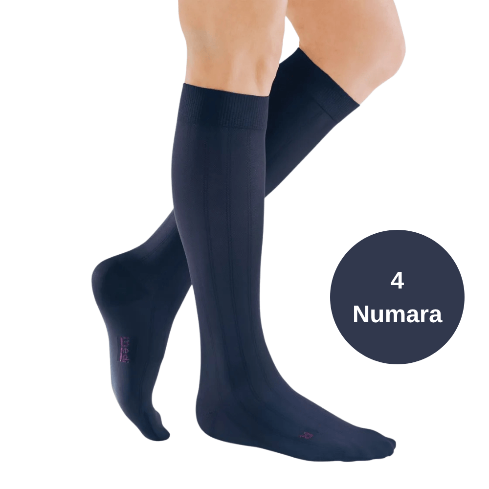 Mediven For Men Dizaltı Varis Çorabı - CCL2 - Burnu Kapalı - Lacivert - 4 Numara - Kısa (Petite)