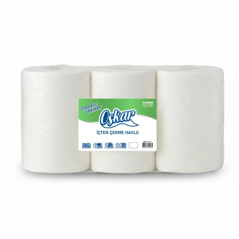 OSKAR 2,5 KG İçten Çekme Havlu | 6 Paket
