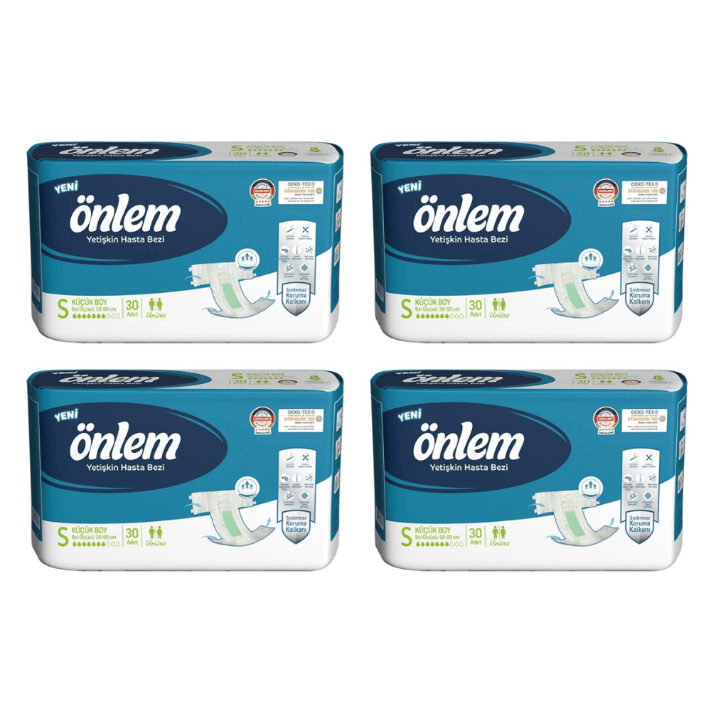 Önlem - Belbantlı Yetişkin Hasta Bezi - S - 120 Adet, 4 Paket