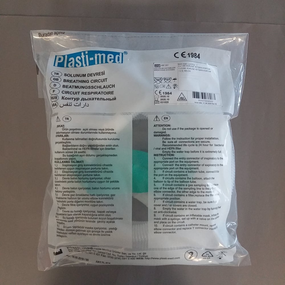 Plasti-Med - Anestezi Devresi - Koruge Yetişkin - Balonlu