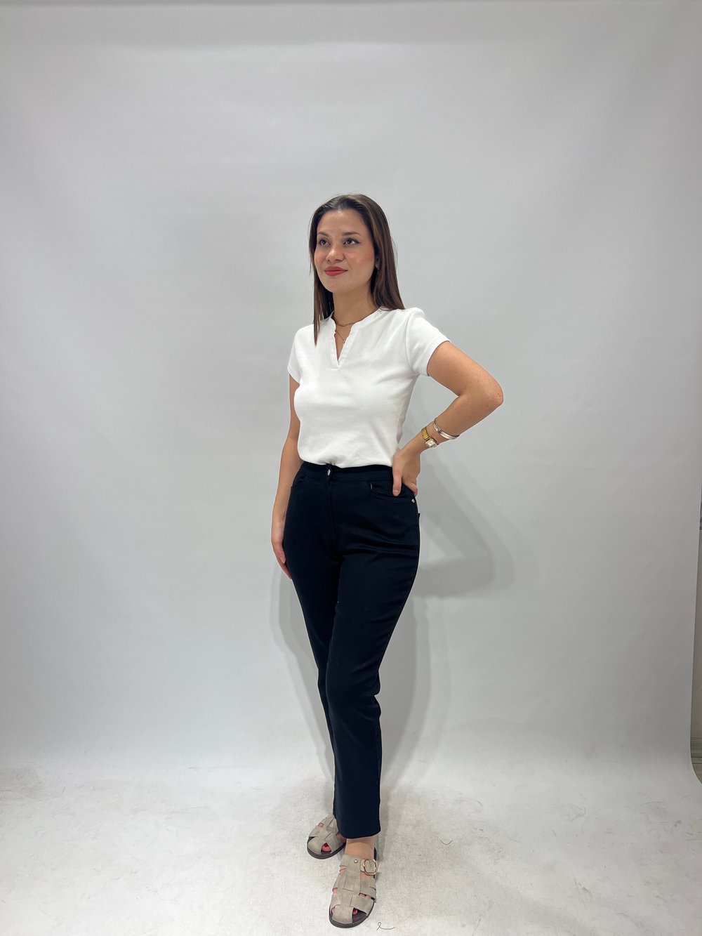 Siyah Full Likra Pantolon