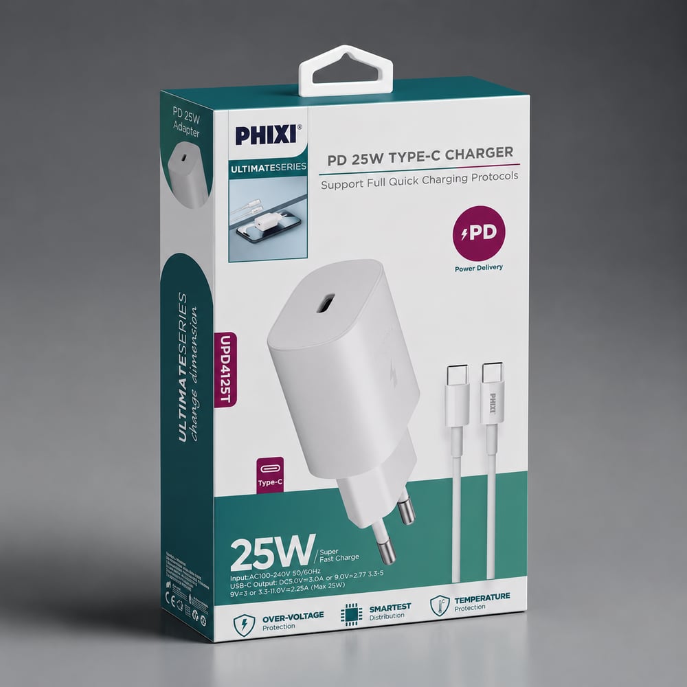 PHIXI 25W Type-C Hızlı Şarj Adaptörü