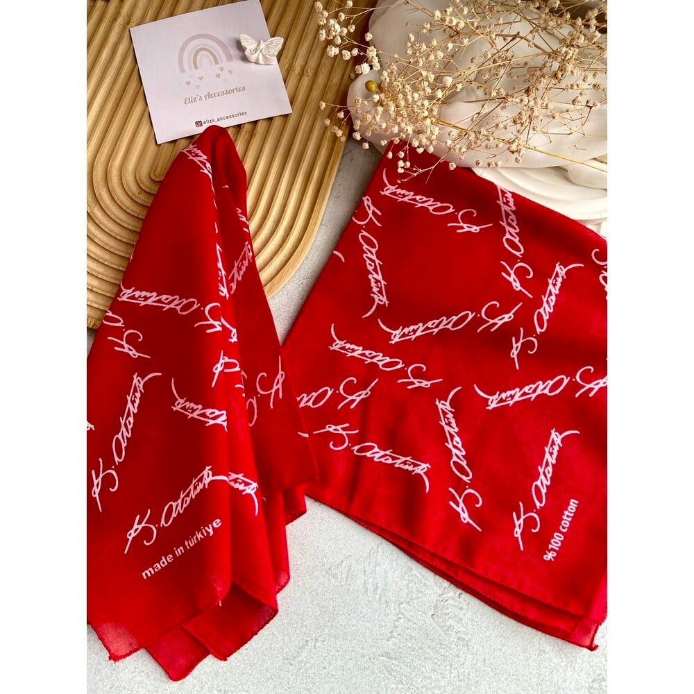 ATATÜRK İMZALI FULAR BANDANA