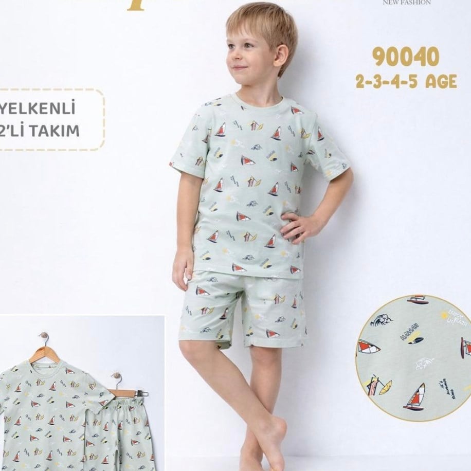 ERKEK ÇOCUK ŞORTLU PİJAMA TAKIMI