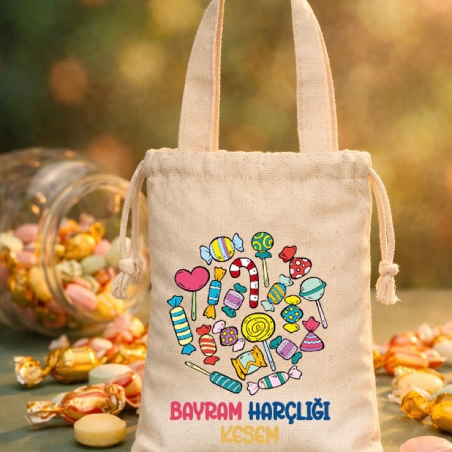 KULPLU VE BÜZGÜLÜ BAYRAM KESESİ 15x20cm