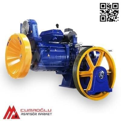 Akiş Asansör Volpi V2X 6,2 HP 500 KG 4/16 Kutuplu Çift Hızlı Asansör Motoru 