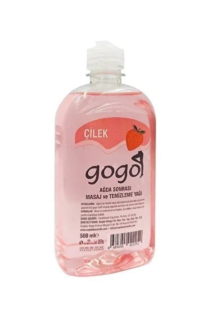 GOGO Ağda Sonrası Masaj Ve Temizleme Yağı Çilekli 500ml