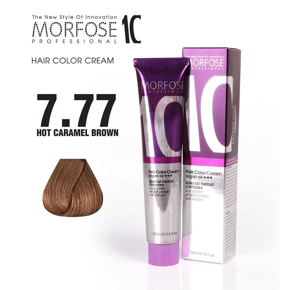 Morfose10 Saç Boyası 7.77 Sıcak Karamel Kahve 100ml