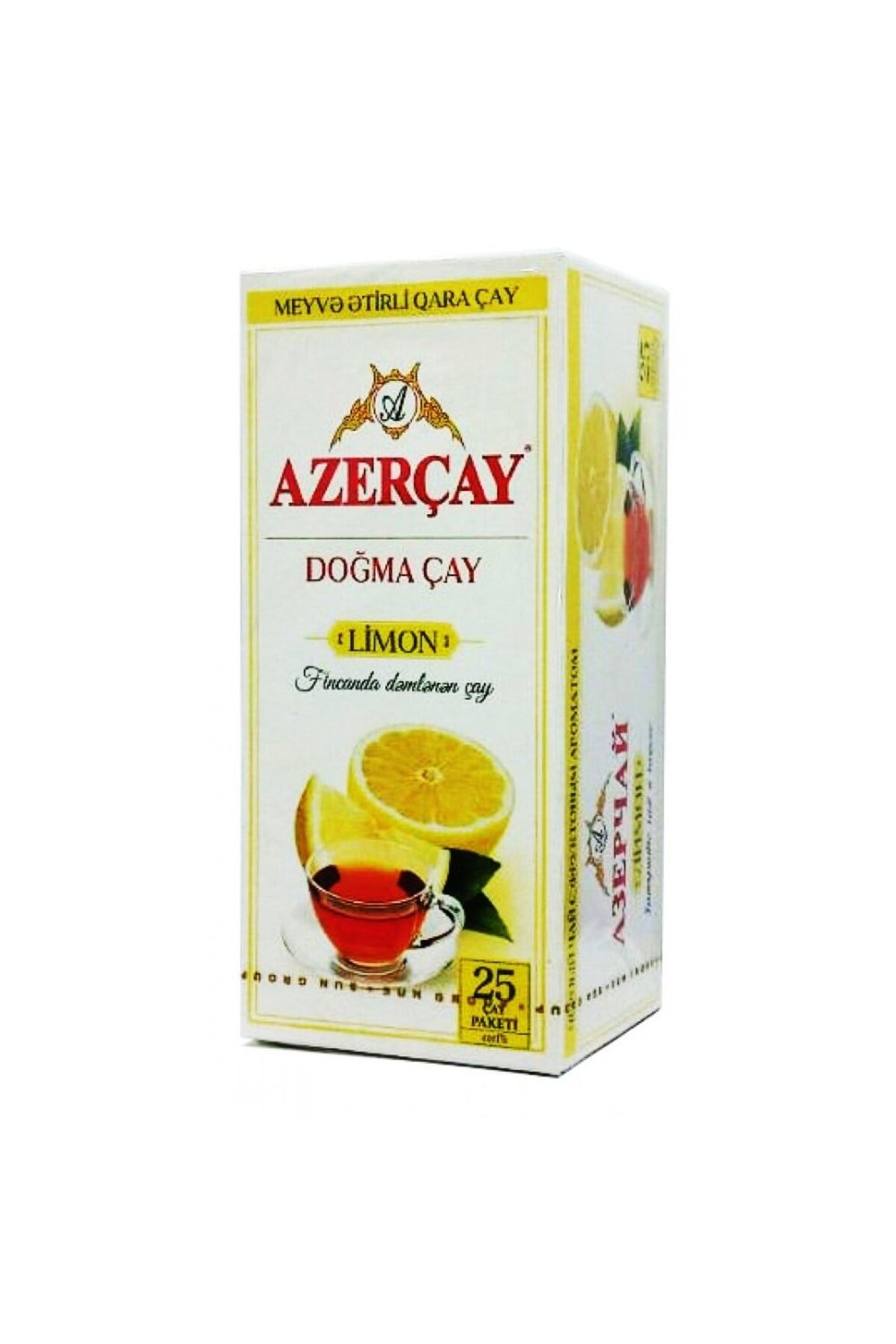Azer Çay Doğma Buket Limonlu Siyah Bardak Çay 25li