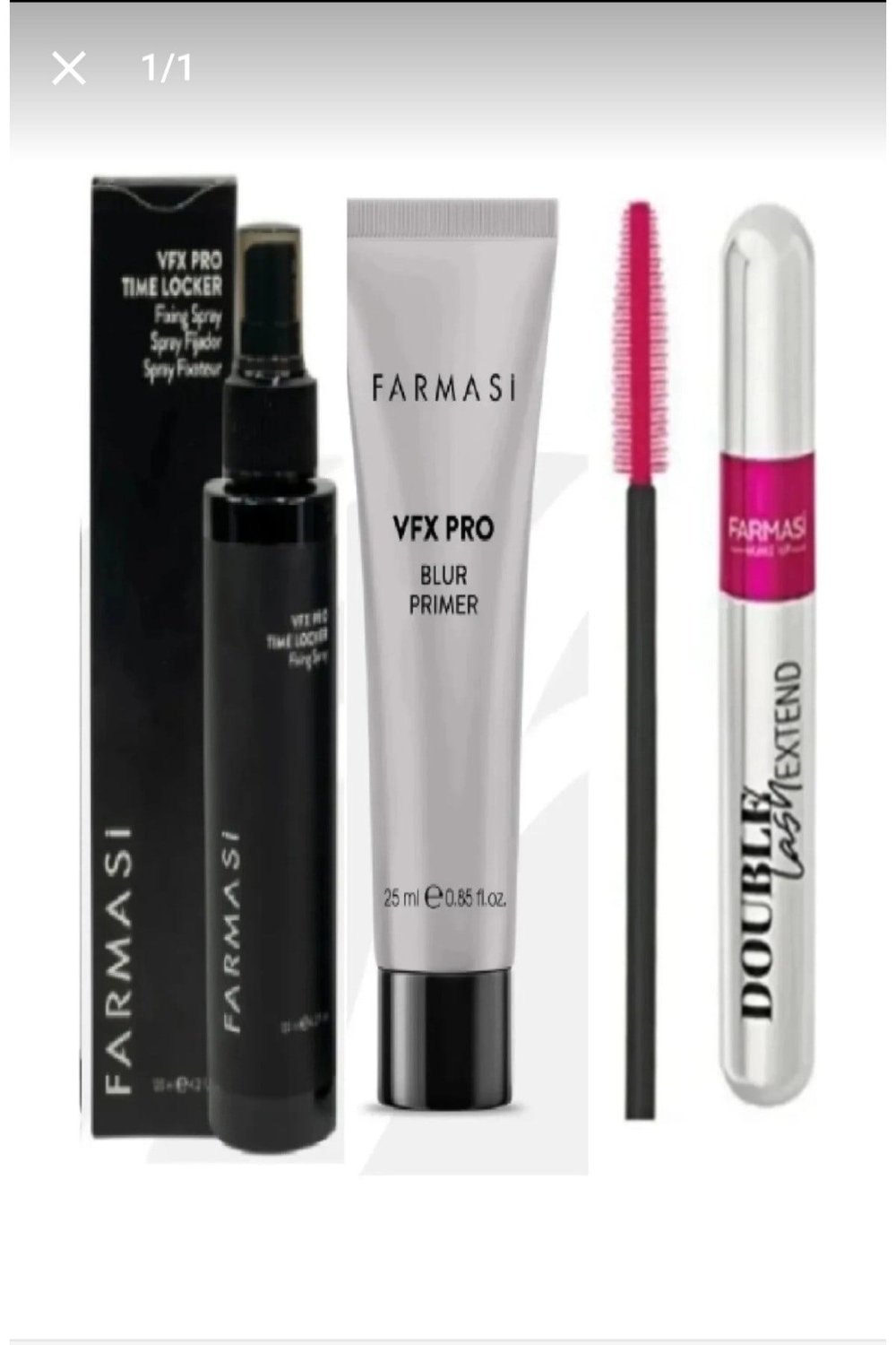 Double Lash Çift Etkili Maskara + Vfx Pro Makyaj Bazı 25 ml + Makyaj Sabitleyici 115 ml