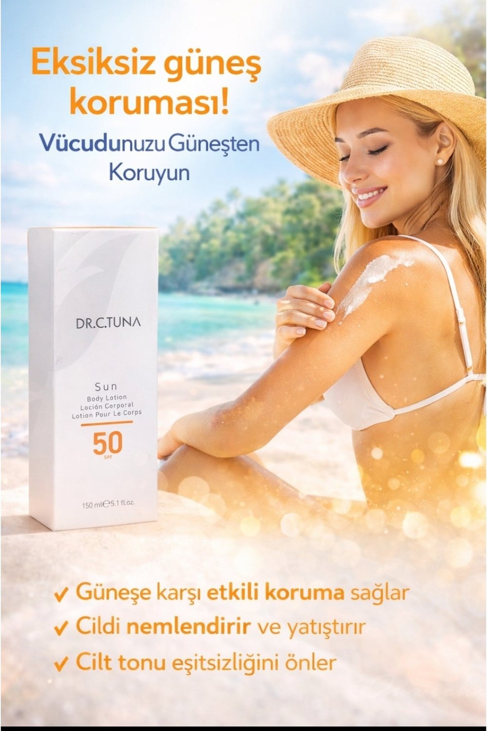 DR. C. TUNA SUN SERİSİ GÜNEŞ KREMİ 50 SPF 50 ML