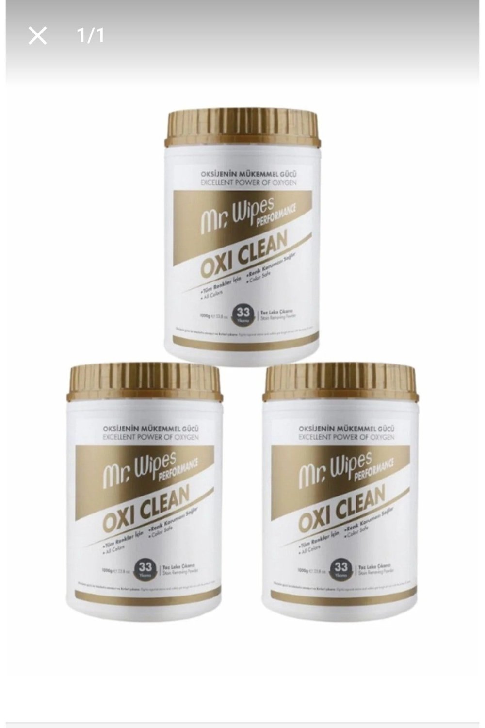 MR. WİPES Oxi Clean Leke Çıkarıcı 3 × 1000 gr ||3lü AVANTAJLI SET||