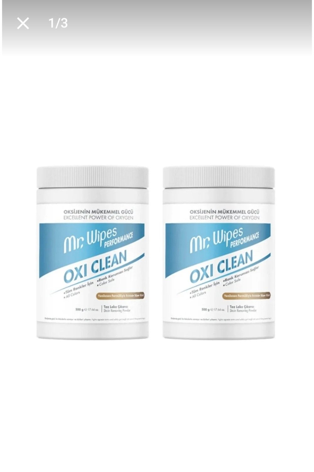 Mr. Wipes Oxi Clean Leke Çıkarıcı 2 x 500 gr 2 Li||AVANTAJLI SET|| ORJİNAL ÜRÜN ||HIZLI GÖNDERİM
