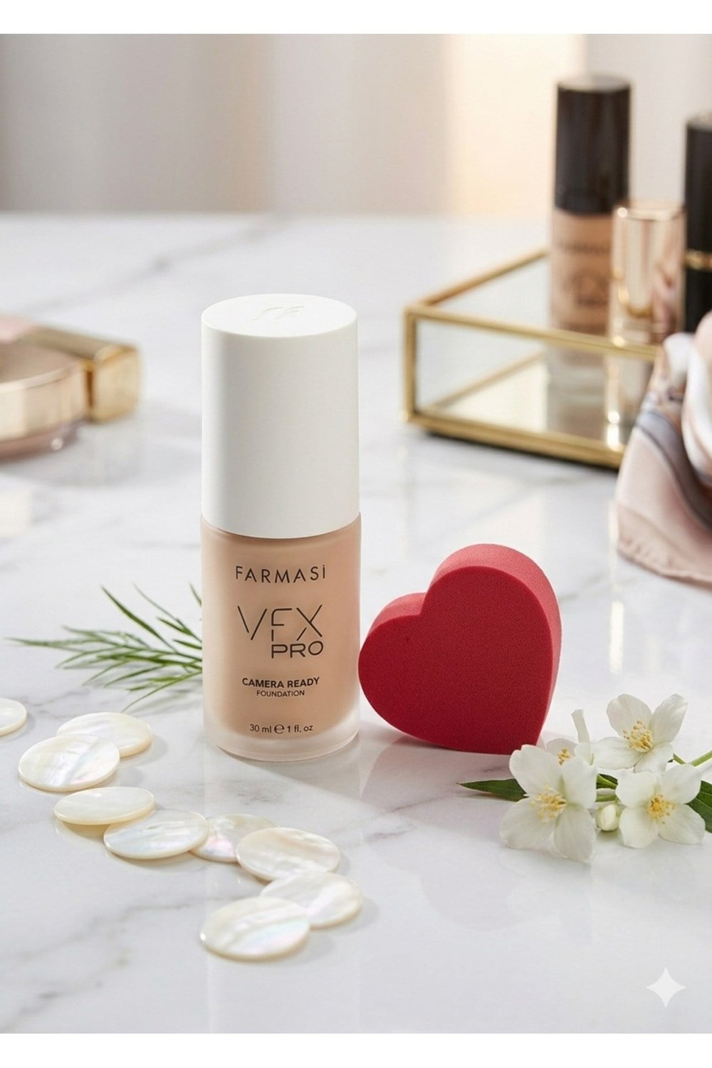 Vfx Pro Fondöten 30 ml 12 Natural Beige Fondöten Süngeri Hediyeli