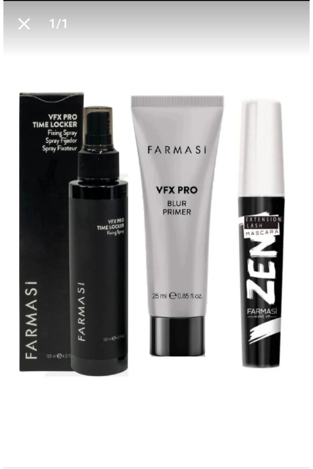 Zen Maskara 8 ml + Makyaj Sabitleyici 115 ml + Vfx Pro Makyaj Bazı 25 ml