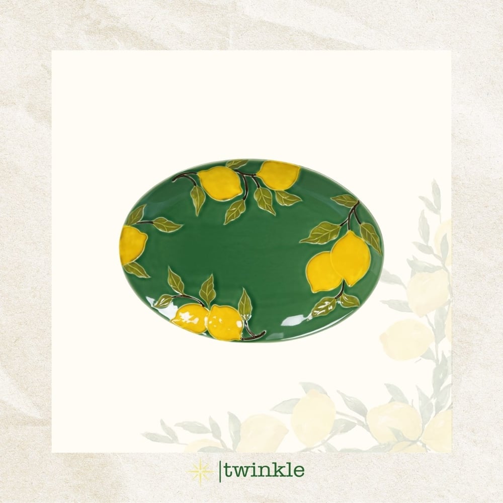 Amalfi Garden İtalya Serisi Oval Tabak 38.8 × 27.5 × 3 CM TW-AML-5002
