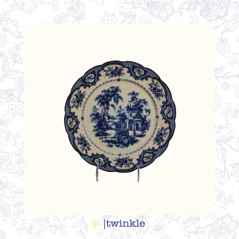 TWİNKLE ELİZABETH DÜZ SERVİS TABAK 6'LI MAVİ 27 CM TW-EL-SR-15014