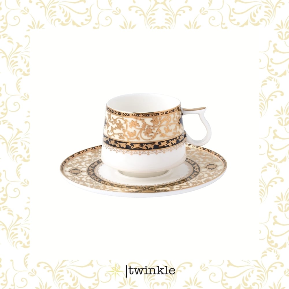 TWİNKLE LUXURY GOLD KAHVE FİNCAN SETİ 6 KİŞİLİK 12 PRÇ. TW-12002