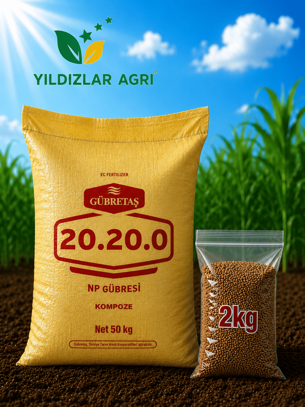 20.20.0 Kompoze Gübresi 2 Kg (Bölünmüş Ambalaj)