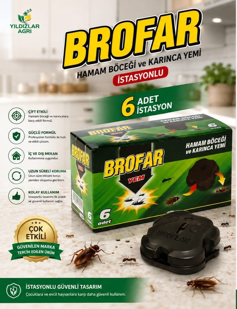 Brofar Hamam Böceği ve Karınca Yemi (İstasyonlu)