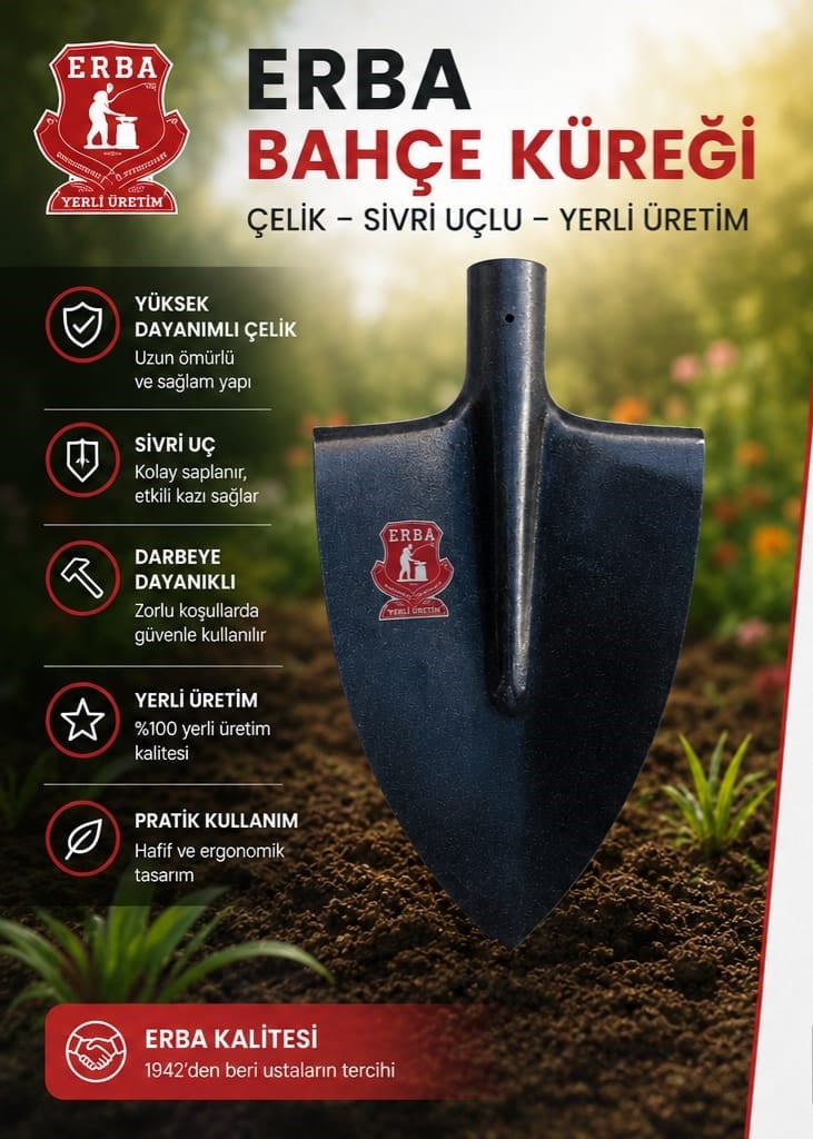 Erba Çelik Bel Küreği