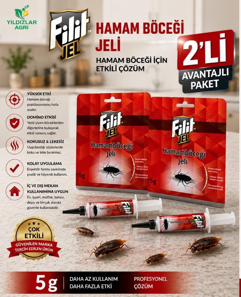 Filit 2 Adet Hamam Böceği Jeli 5gr