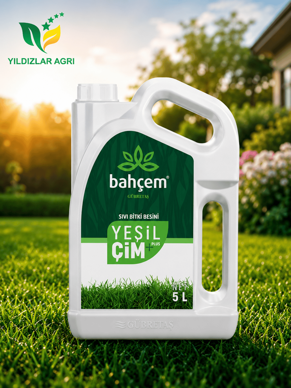 Gübretaş Bahçem Yeşil Çim Plus 5Lt