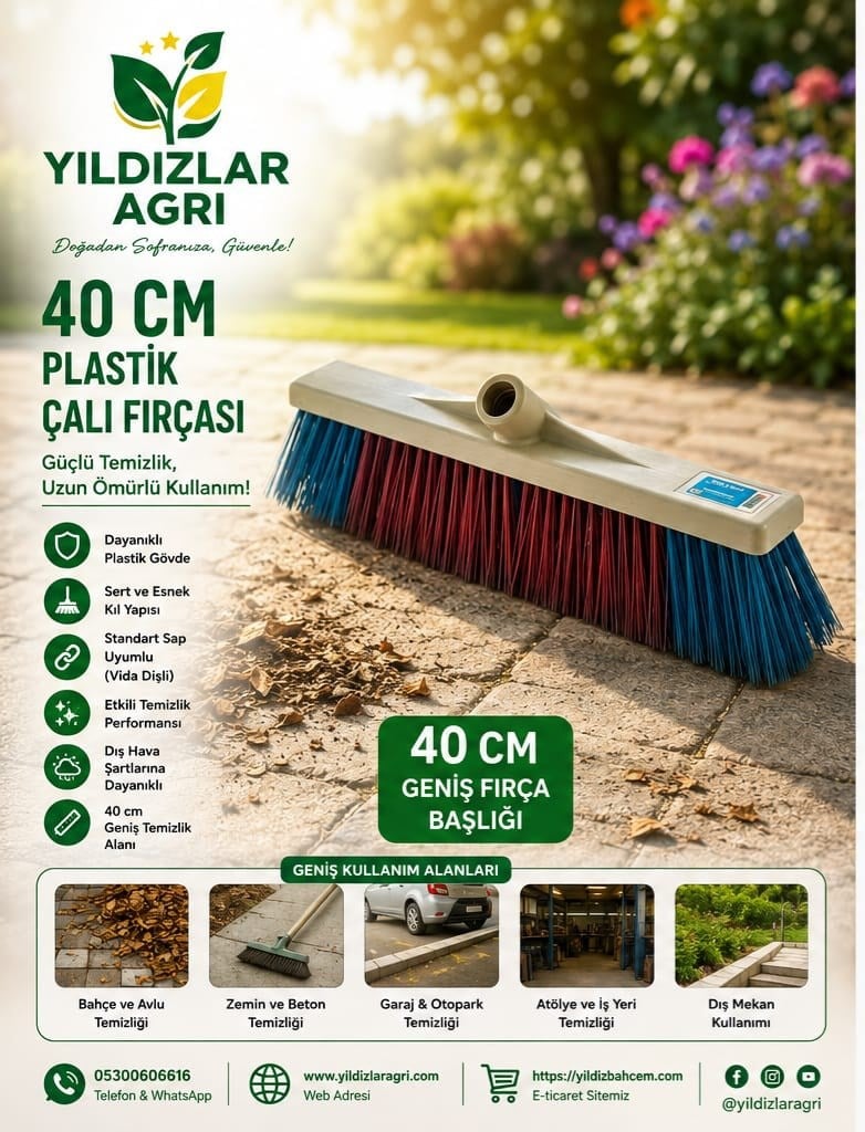 Plastik Çalı Fırçası 40CM (Sapsız)