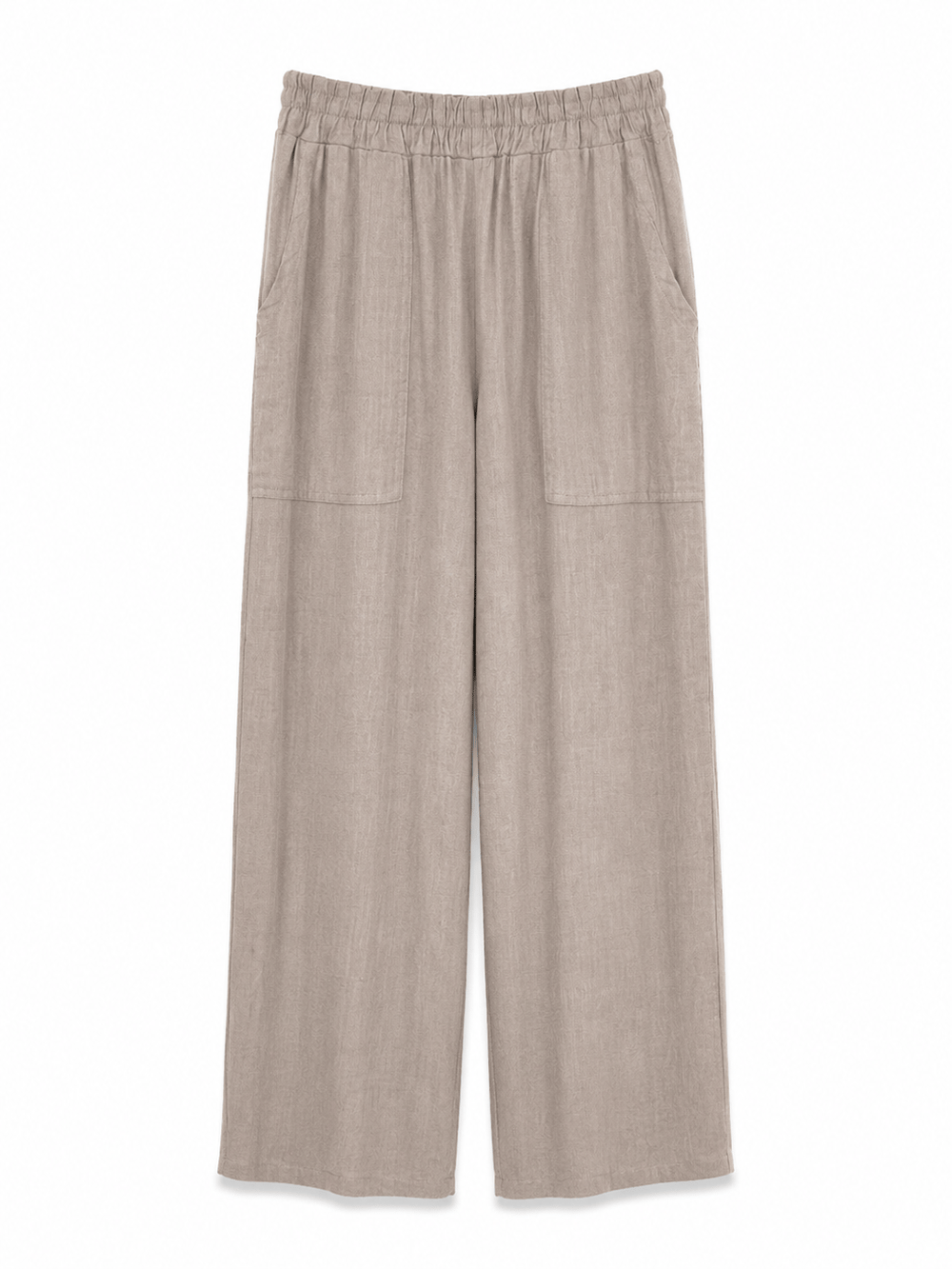 KADIN BEL LASTİKLİ KETEN PANTOLON