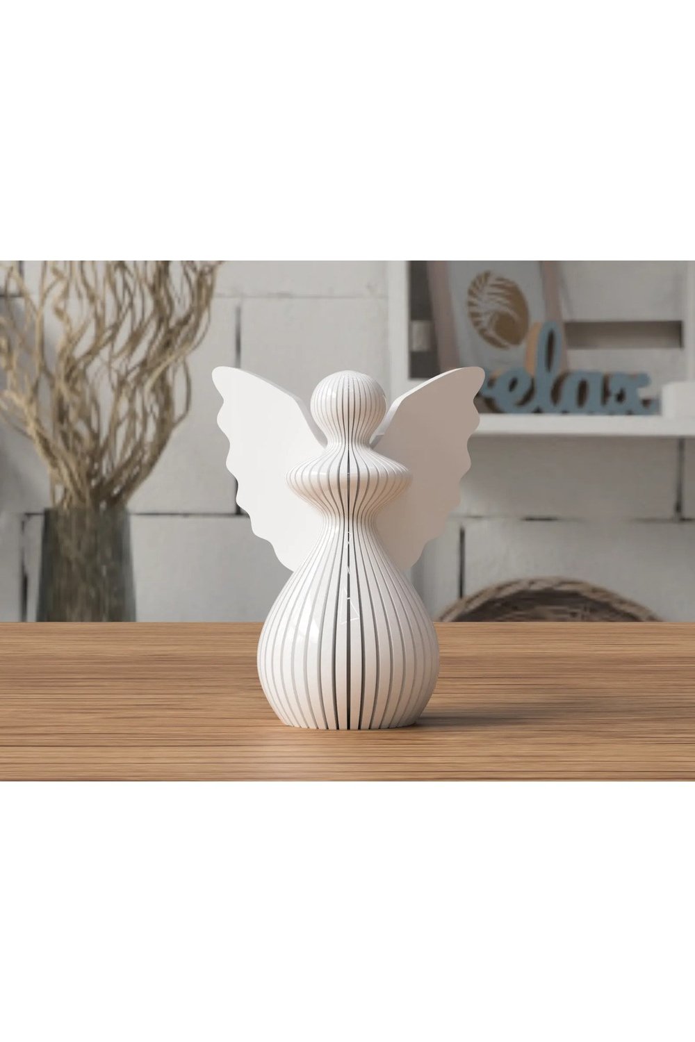 2 Adet Yılbaşı Çam Ağacı Melek Süsü - 8 cm