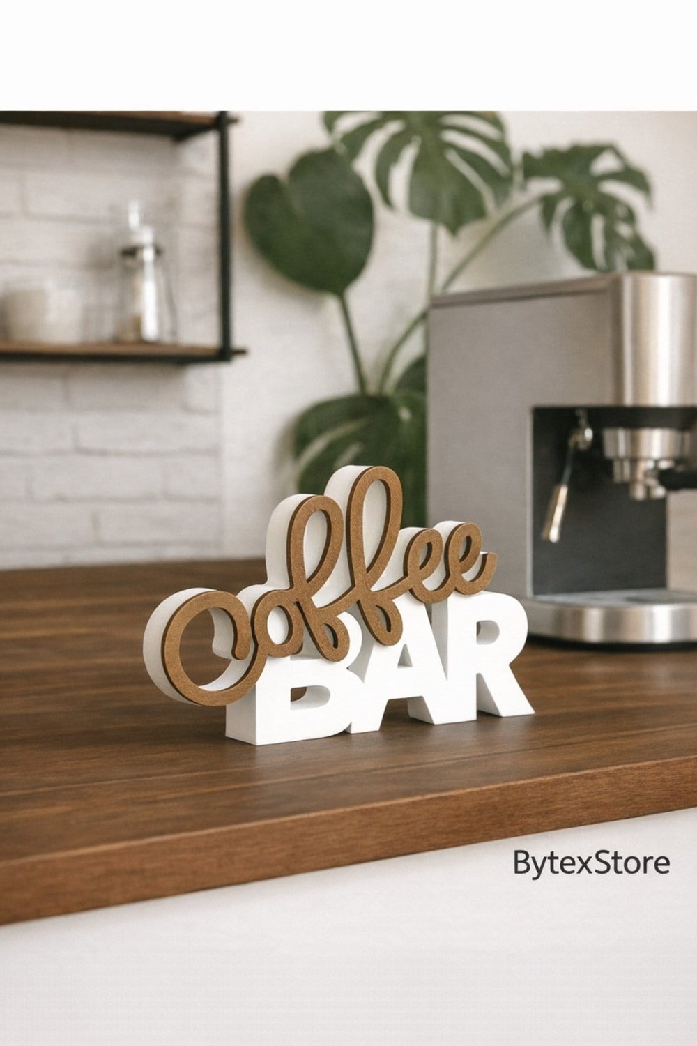 Coffee Bar Yazısı Dekoratif Masa Üstü Aksesuar – Kahve Köşesi Dekoru