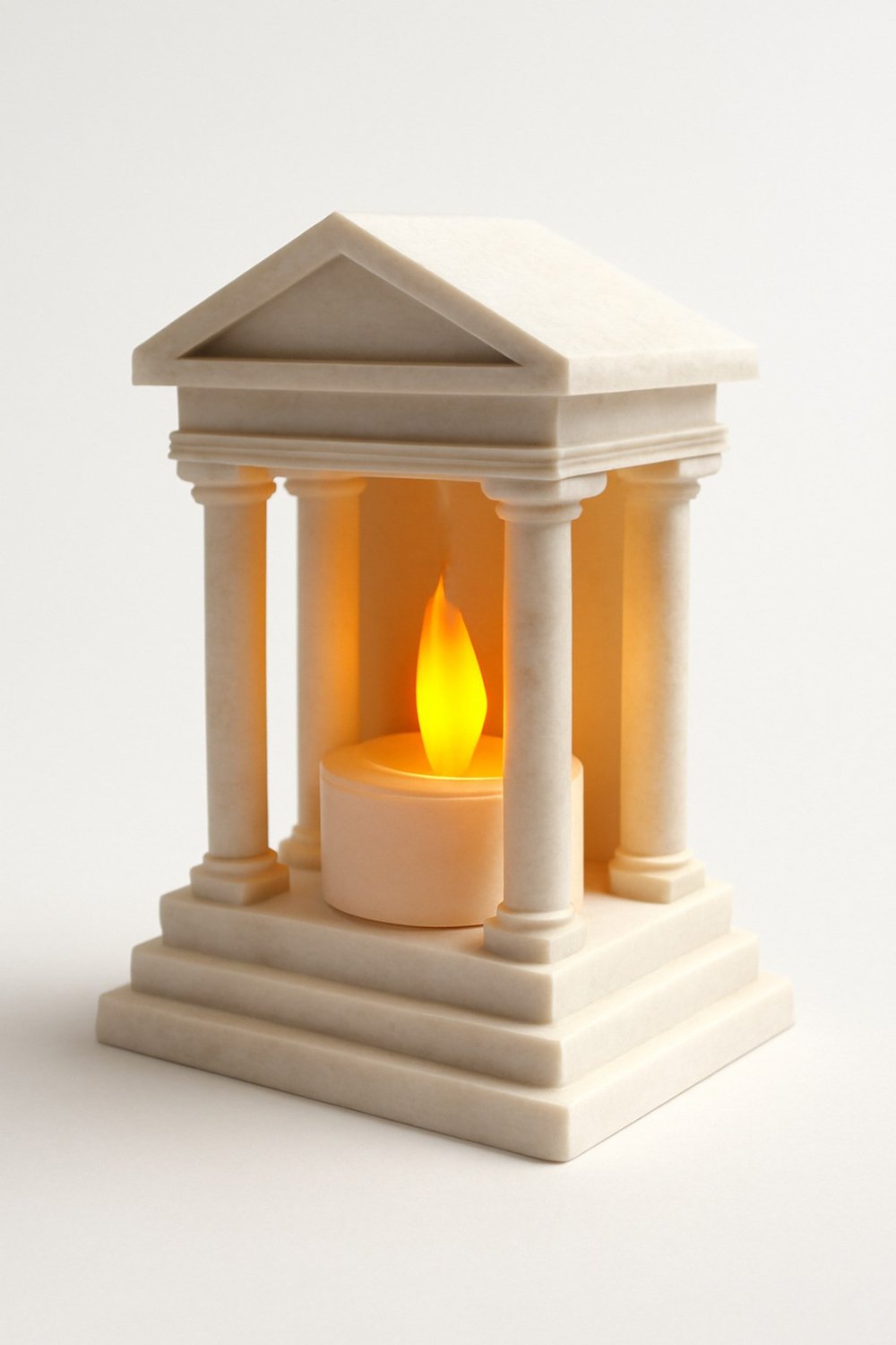 Dekoratif Aydınlatma Mumluk Antik Tapınak Lamba Plastiktir. Tea Light Mum Dahildir.