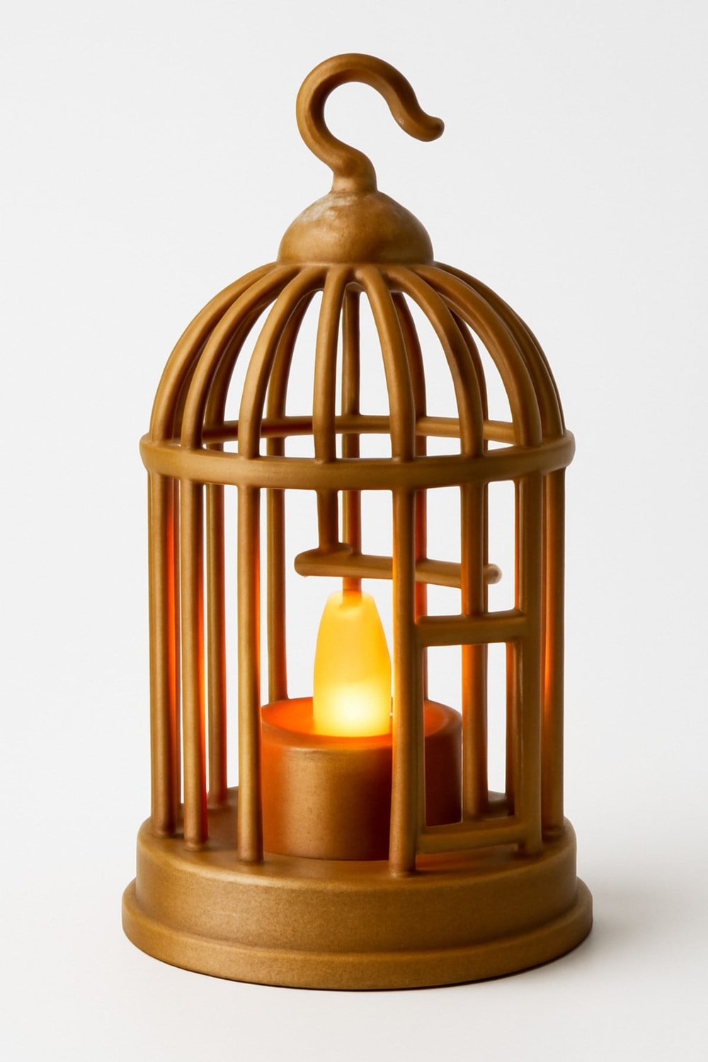 Dekoratif Aydınlatma Mumluk Kafes Kus Mumluk Plastiktir. Tea Light Mum Dahildir.