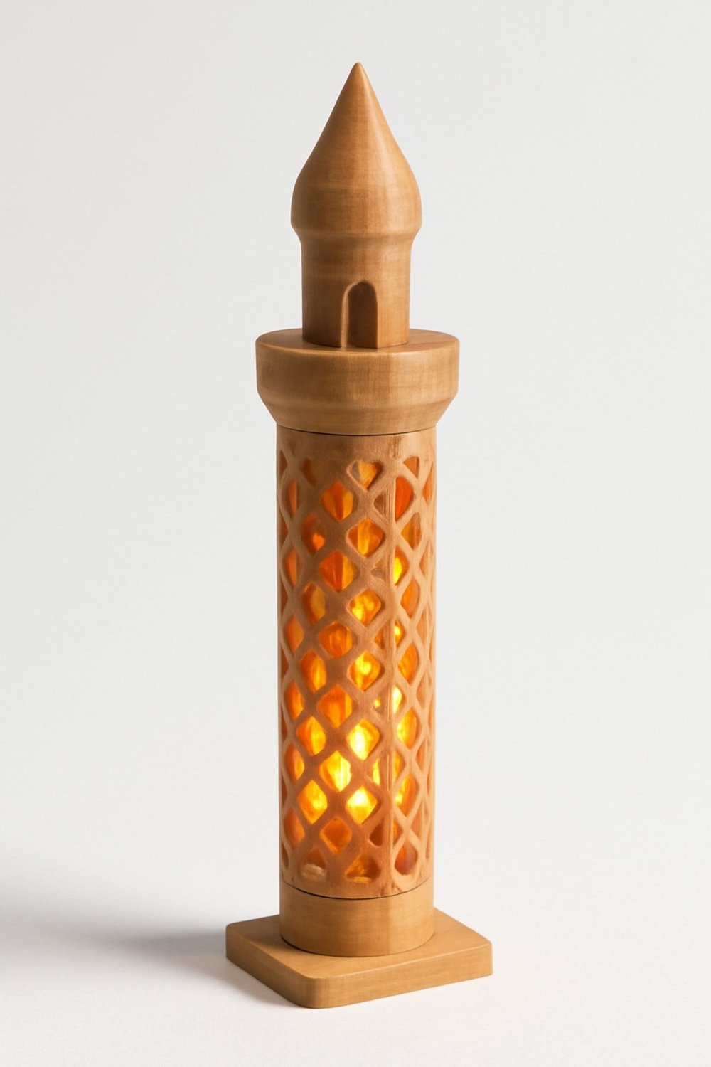 Dekoratif Aydınlatma Mumluk Minare Mumluk Plastiktir. Tea Light Mum Dahildir.