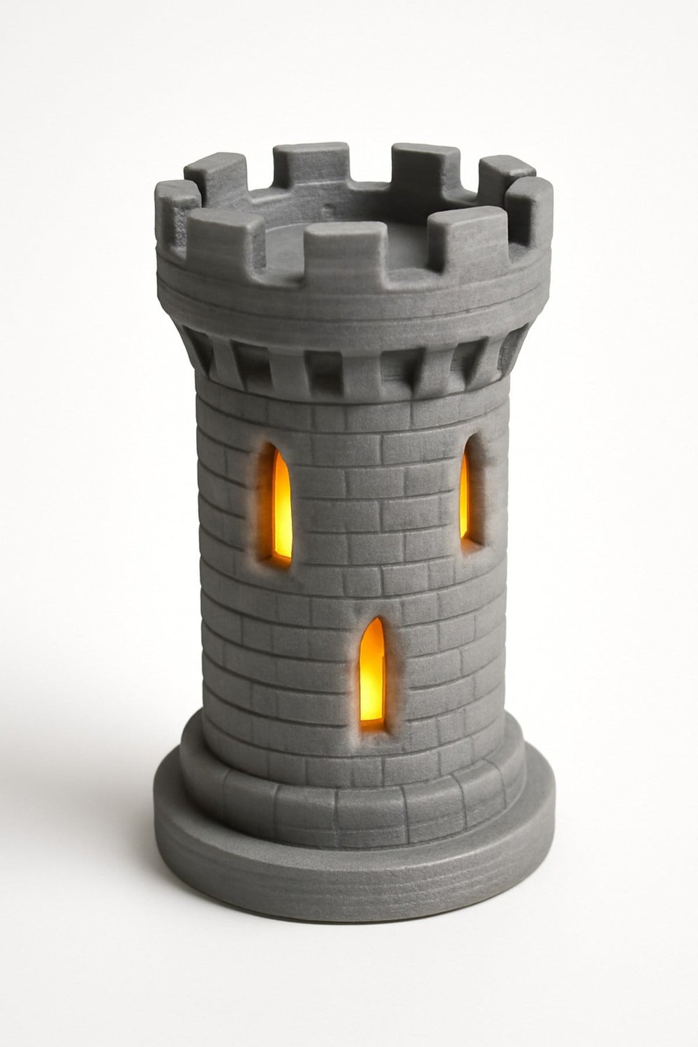 Dekoratif Aydınlatma Mumluk Mini Kale Kulesi Lamba Plastiktir. Tea Light Mum Dahildir.