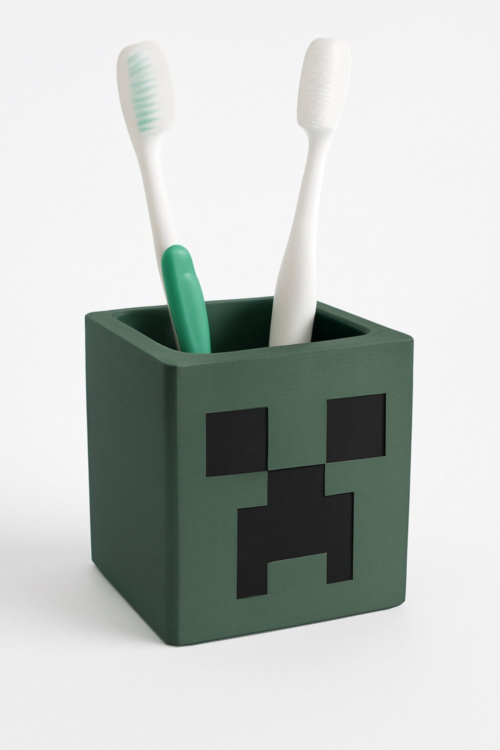 Minecraft Creeper Diş Fırçalık Banyo Organizer 3D Baskı