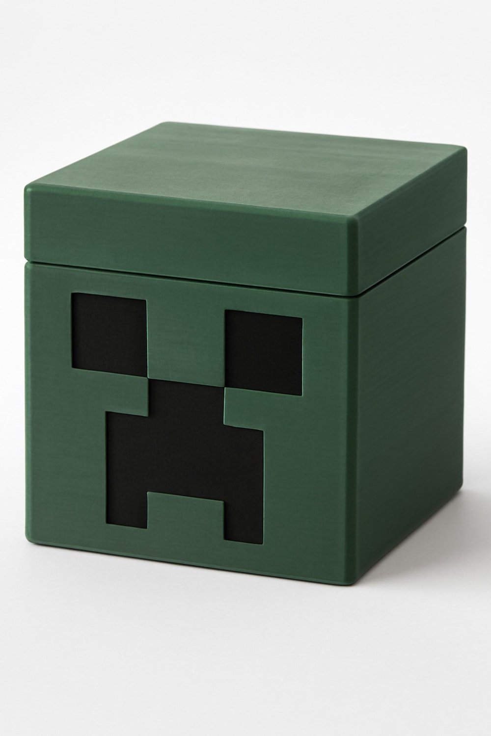 Minecraft Creeper Kafa Kapaklı Kutu Saklama 3D Baskı