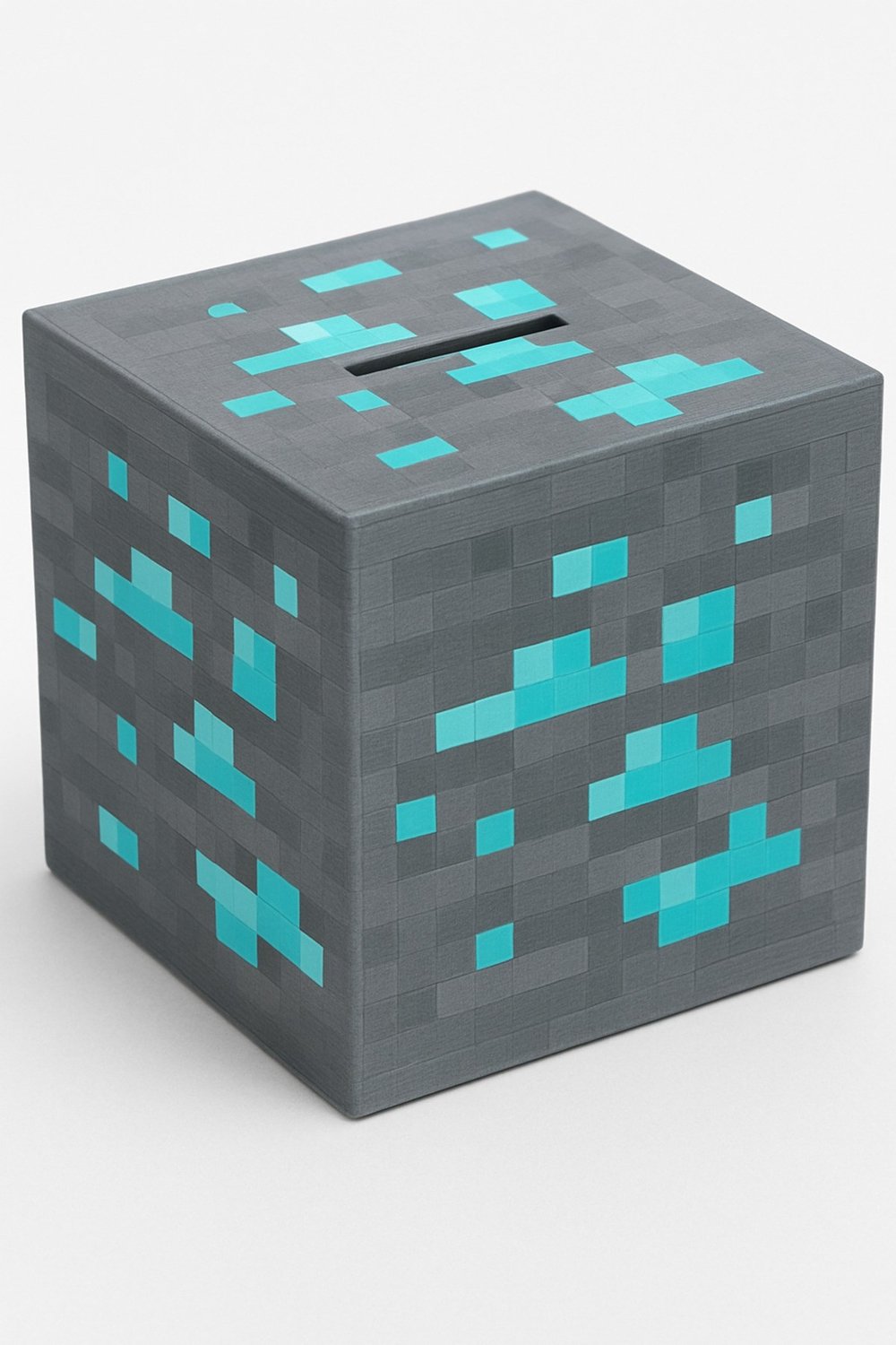 Minecraft Diamond Ore Blok Kumbara 3D Baskı Plastik