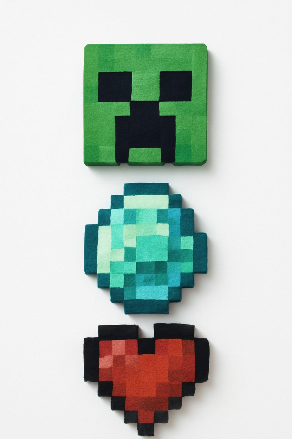 Minecraft Emoji Seti Mıknatıs 3lü Buzdolabı 3D Baskı