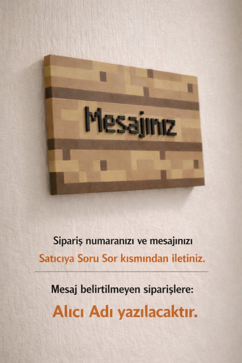 Minecraft Konsept Blok Tasarımlı Özel İsimlik Duvar Tabela (15 cm)