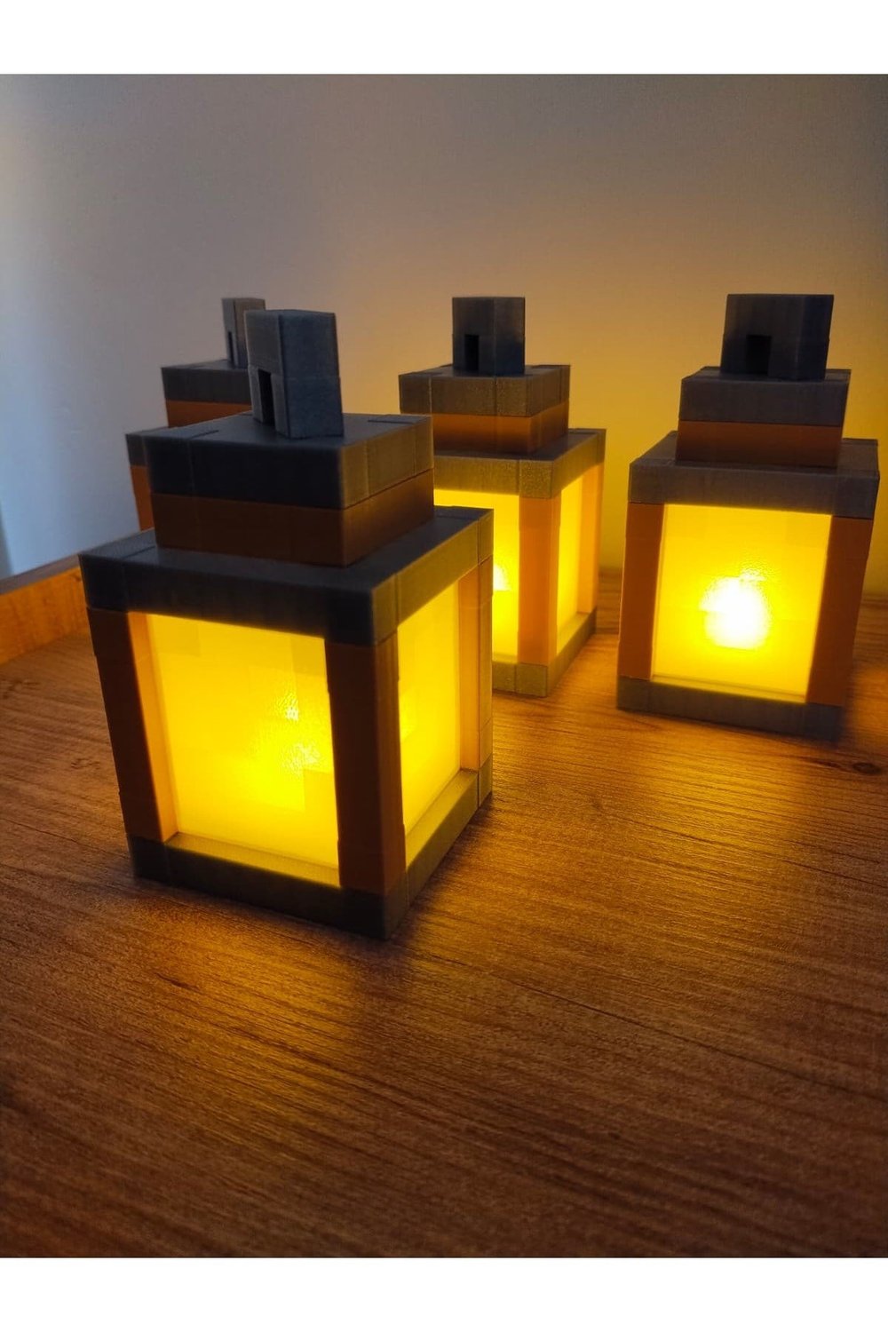 Minecraft Ledli Fener Masa Lambası