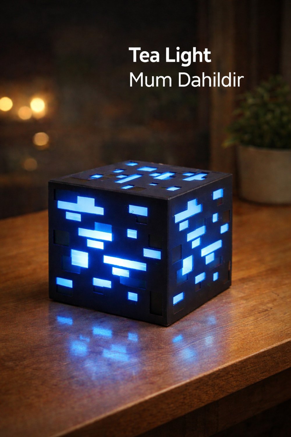 Minecraft Maden Blok - Ore - Işıklı Mavi