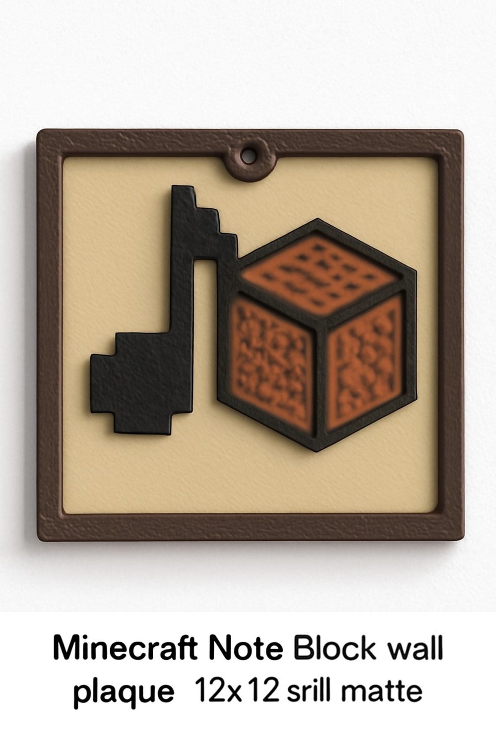 Minecraft Piksel Müzik Notası Duvar Dekoru 3D Baskı
