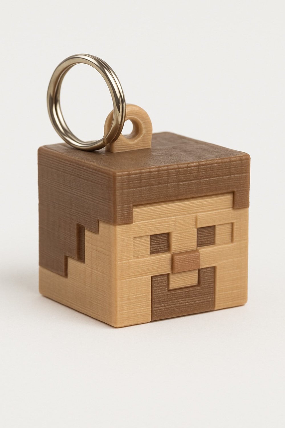 Minecraft Steve Kafa Anahtarlık 3D Baskı Plastik