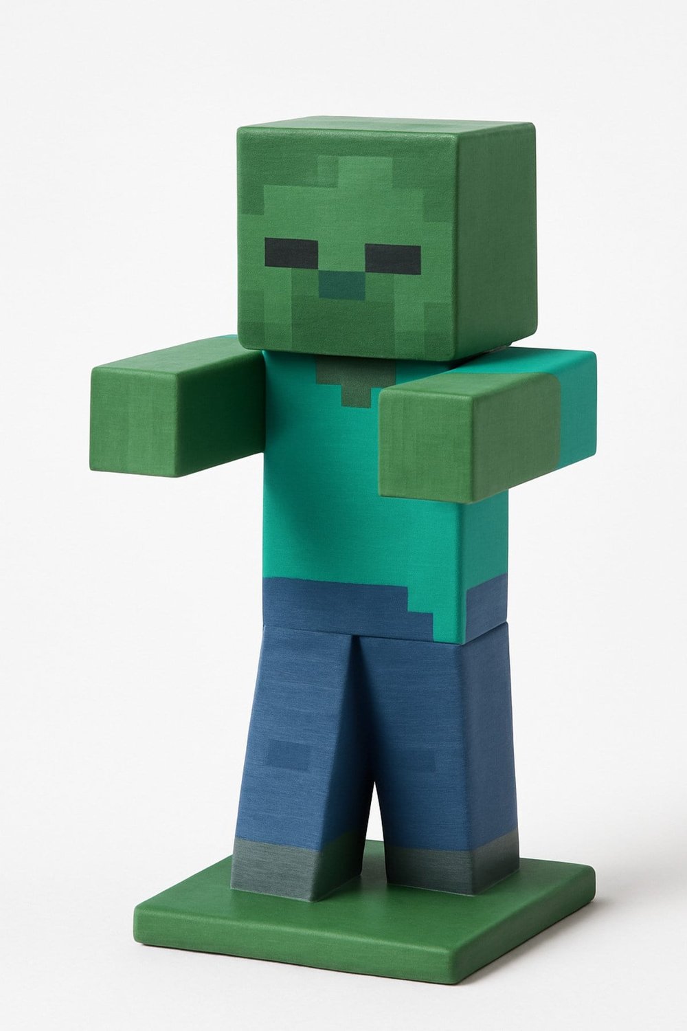 Minecraft Zombie Heykelcik Masa Dekor Oyuncak 3D Baskı