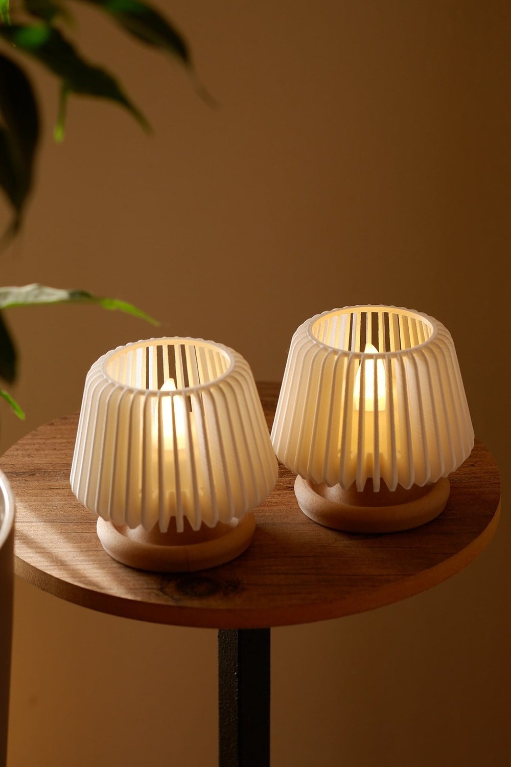 ORİON | Dekoratif Led Tealight Mumluk | Masaüstü Aydınlatma | 2'li Set