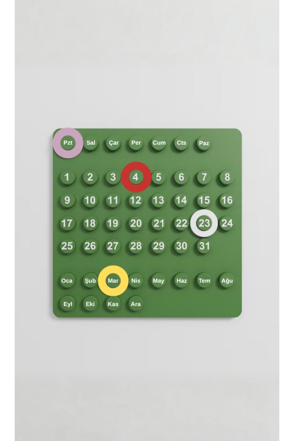 Ring-A-Date Takvim Sonsuz Takvim - 4 Halkalı