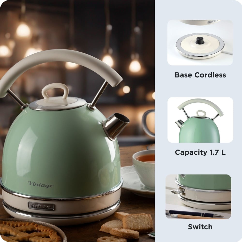 Ariete Vintage Dom Su Isıtıcı Yeşil 2877/04