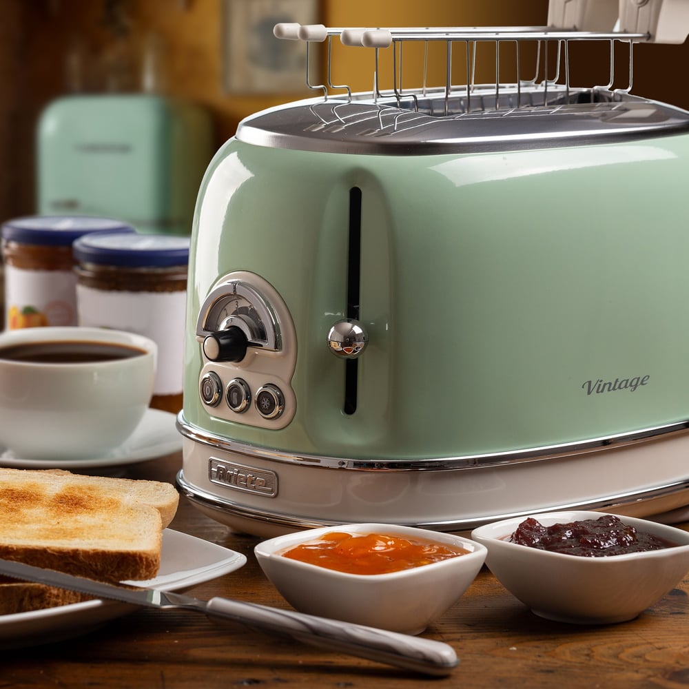 Ariete Vintage Ekmek Kızartma Makinesi - 2 Dilim, Yeşil 0155/04