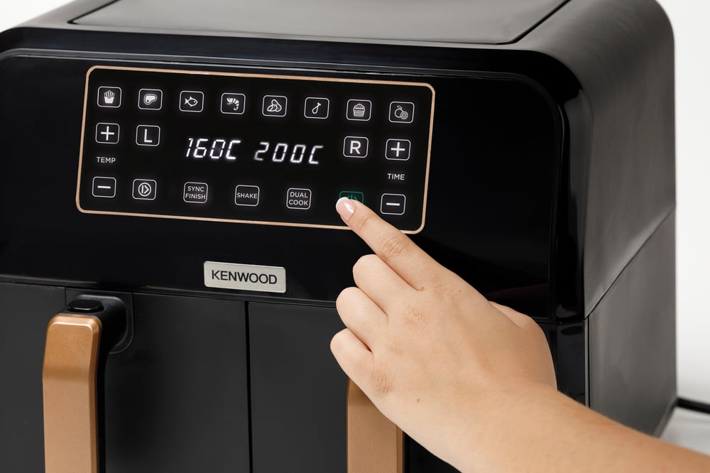 Kenwood Dual BK Copper Çift Pişirme Hazneli Sıcak Hava Fritözü HFP70.000BK